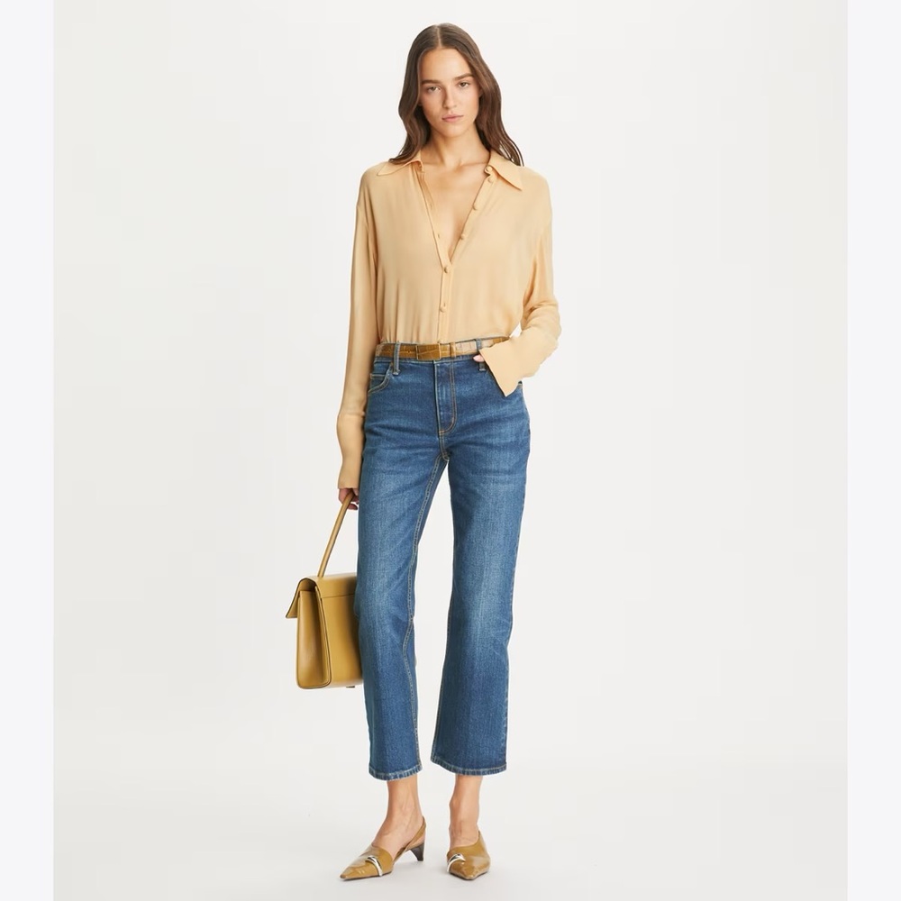 Tory Burch Blue Flare Jeans